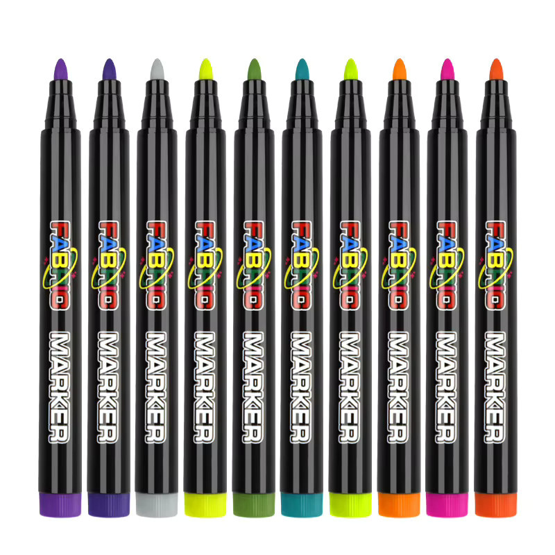 Kissbuty Textilmarker-Set mit 12 Farben, ungiftige und permanente Textilstifte mit Feinspitze in Multicolour - Bild 4