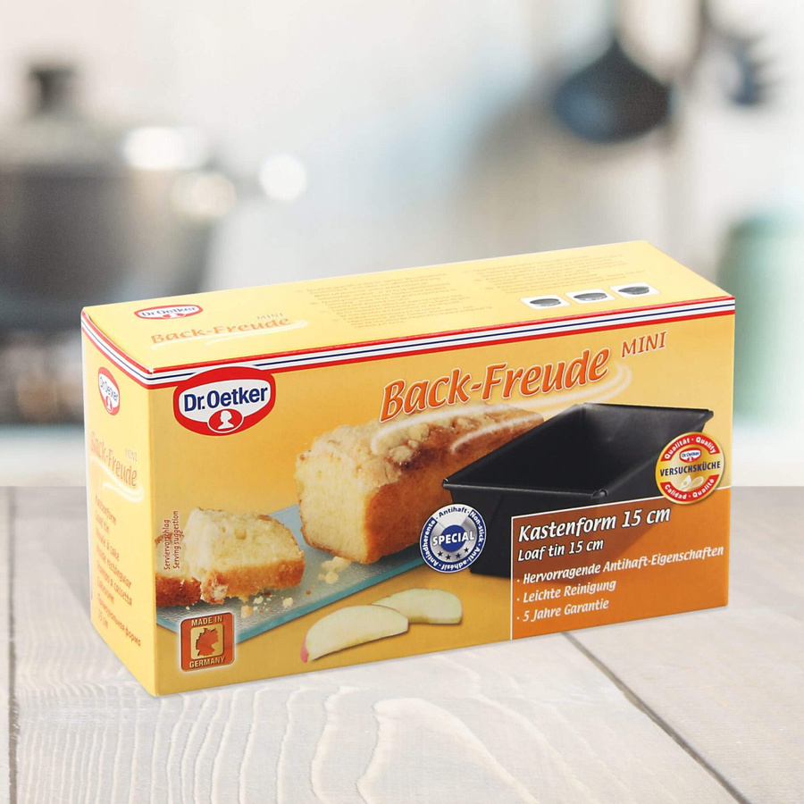 Dr. Oetker Back-Freude Kastenform aus Stahl, Schwarz, Durchmesser: 15 cm - Bild 2