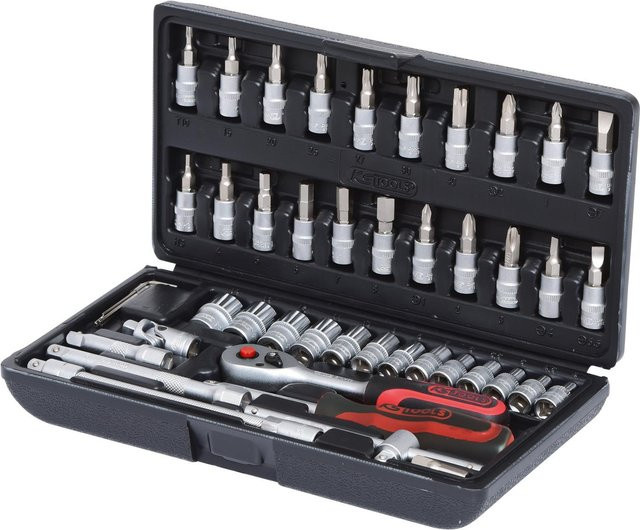 KS TOOLS 1/4 Steckschlüssel-Satz, 46-teilig aus Chrom-Vanadium in Multicolor - Bild 1