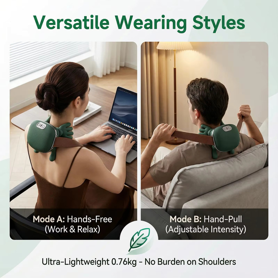 PAQIN Bionic Nacken- und Schultermassagegerät, Green, Unisex - Bild 6
