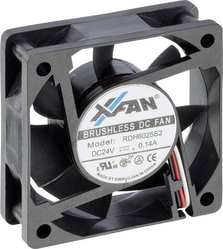 X-Fan RDH6025S2 Axiallüfter 24 V/DC, Schwarz, B/H/T: 60 x 60 x 25 mm - Bild 1
