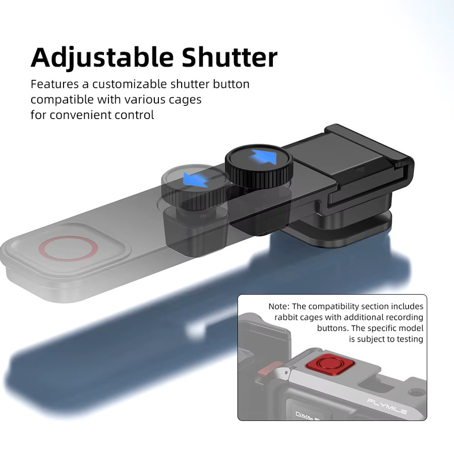 Flymile Kamera-Griff Schwarz Fotografie-Handgriff-Set für Insta360 Ace Pro 2 mit Käfig und Auslöseknopf - Bild 4