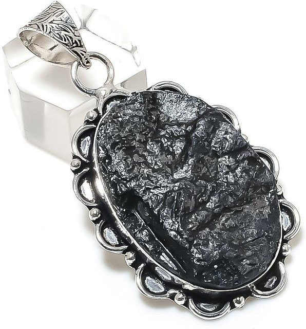 Manju Jewels Paradise Schmuckanhänger, 925 Sterling-Silber, schwarzer Turmalin, Damen, 5,6 cm - Bild 1
