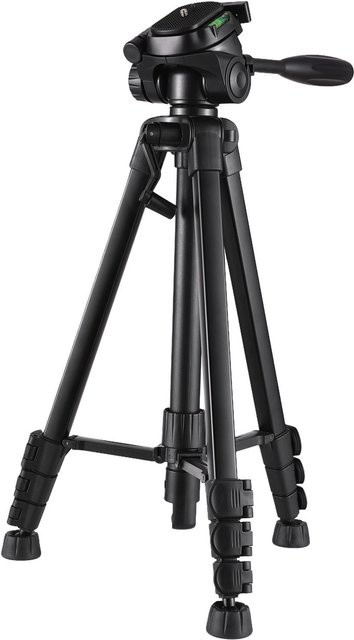 Tragbares Kamera-Stativ aus Aluminiumlegierung von Andoer in Schwarz mit 3 kg Tragfähigkeit und 150 cm Höhe - Bild 1