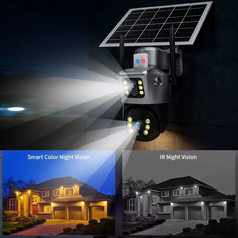 FUNOVATION Solar-PTZ-Kamera 4K 6MP HD Außen-WLAN-Kamera mit Solarpanel, Akku und PIR-Bewegungsmelder - Bild 4
