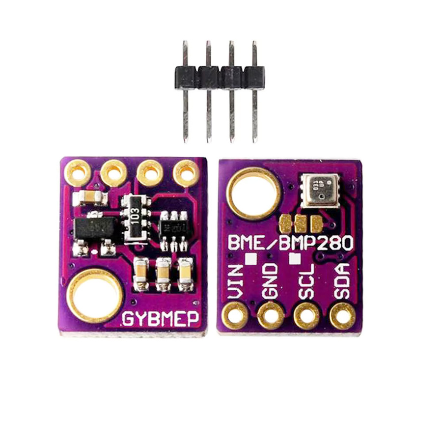 DIYmalls BME280 Digitaler Sensor für Temperatur, Luftfeuchtigkeit und Luftdruck, I2C und SPI, Lila - Bild 2