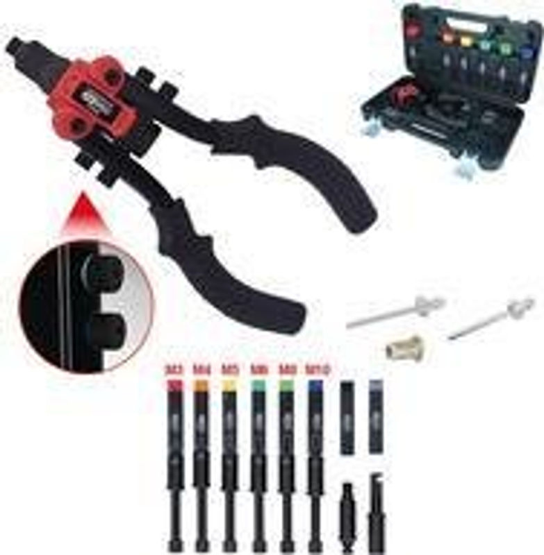 KS Tools 3 in 1 Nietzangen-Satz, 15-teilig aus Stahl, Artikelnummer 150.9805 - Bild 2