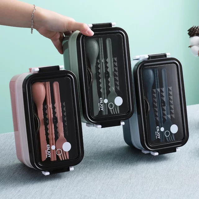 HOCOSHINE Lunchbox aus Edelstahl 304 in Pink, 2-Schicht Bento-Box für Mikrowelle und Heizung - Bild 1