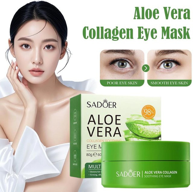 SADOER Augenmaske mit Aloe Vera und Kollagen, Unisex - Bild 1