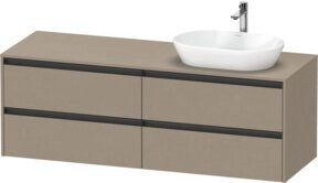 Duravit Waschtischunterschrank Ketho.2 in Beige, wandhängend mit 4 Schubladen, B: 160 cm, T: 55 cm - Bild 1