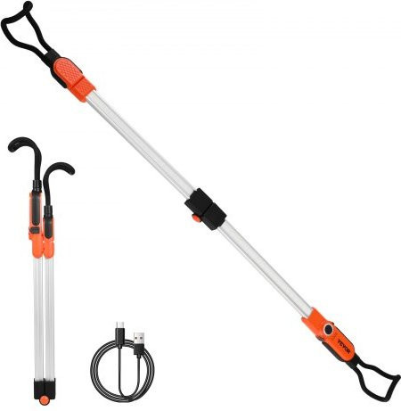 VEVOR LED Arbeitsleuchte Akkubetrieben mit 2300 Lumen und 6000mAh, Tragbare Kabellose Werkstattlampe mit Haken für Autoreparatur und Inspektion, Schwarz - Bild 1