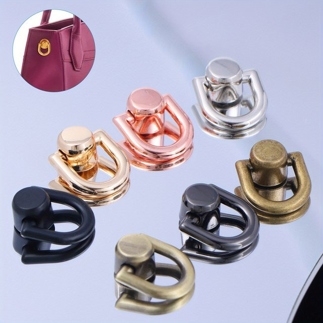 4 Stück D-Ringe Nieten aus Stahl von Yuchains für Ledergeldbörsen und Riemen in Braun und Multicolour - Bild 1