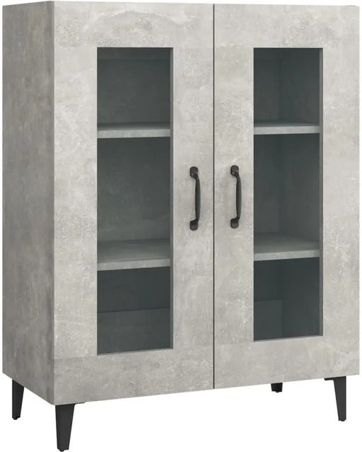 vidaXL Sideboard in Betongrau aus Holzwerkstoff und Glas B/T/H: 69,5 x 34 x 90 cm - Bild 1