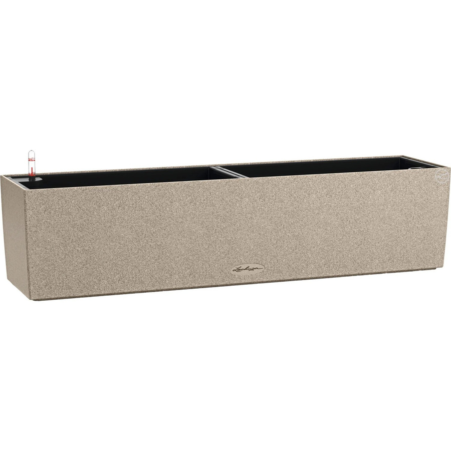 Lechuza Balconera Stone 80 Balkonkasten in Sandbeige mit Naturstein-Optik, Breite: 80 cm, Tiefe: 19 cm - Bild 2