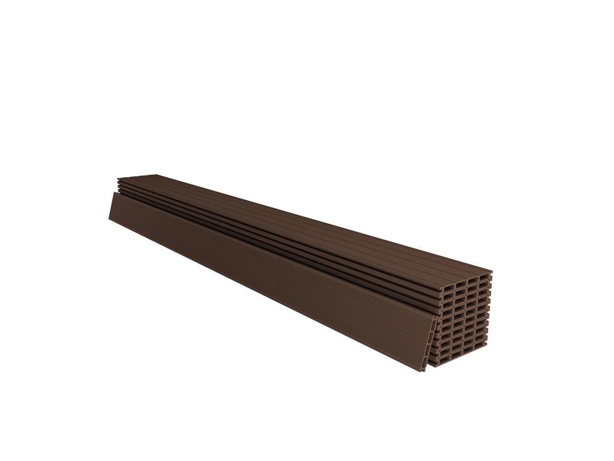 Juskys WPC Terrassendielen mit Clipsystem und Unterkonstruktion, Braun, 20 m² - Bild 1