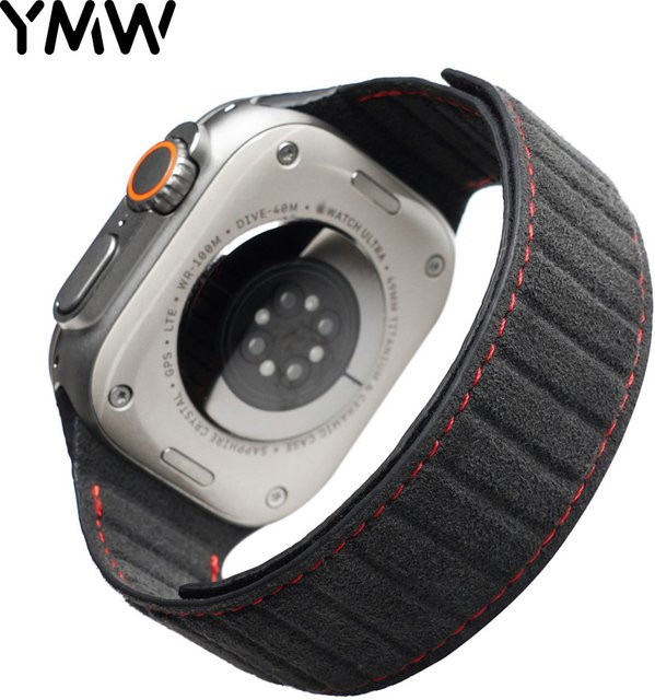 YMW Uhrenarmband Alcantara, Magnetisch, Schwarz, Unisex - Bild 1