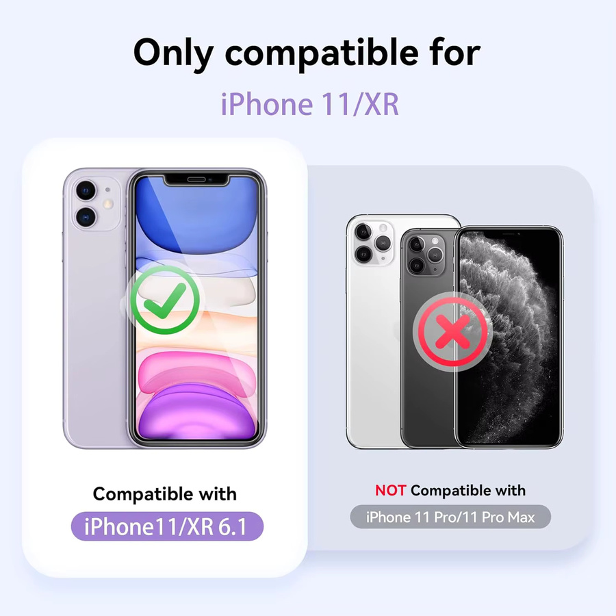 Leeshionz Displayschutzfolie aus gehärtetem Glas für iPhone XR, transparent - Bild 2