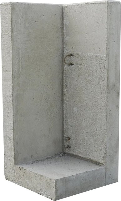 EHL Stützwinkel L-Stein Einleitig aus Beton in Grau, B/H: 50 x 105 cm, Wandstärke: 12 cm - Bild 1