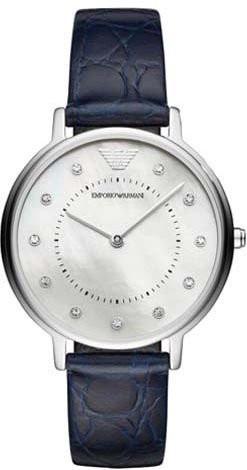 Emporio Armani Armbanduhr, Quarz, Leder, 32 mm, Weiß, Damen - Bild 1