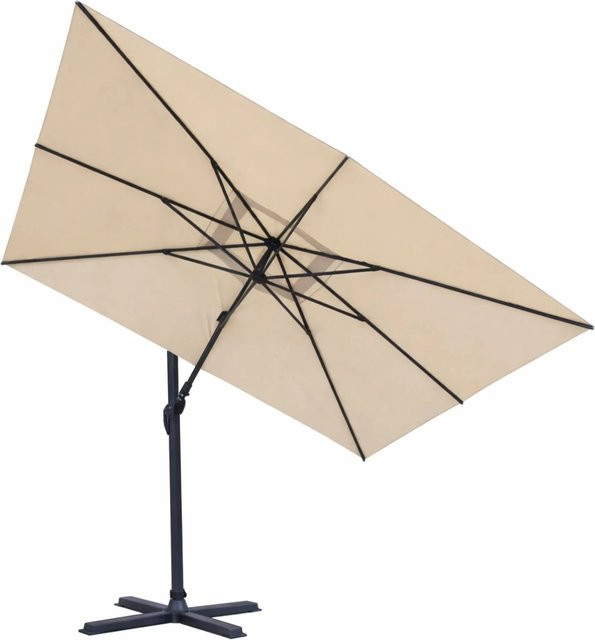 Osoltus Ampelschirm Grande KOS Beige mit Kurbel und Axial-Schwenkfunktion aus Aluminium, B/T: 400 x 300 cm - Bild 1
