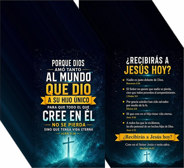 100 Stück Spanische Christliche Schriftkarten mit Juan 3:16 Bibelvers, Doppelseitige Inspirierende Glaubensbotschaften in Mehrfarbig - Bild 1
