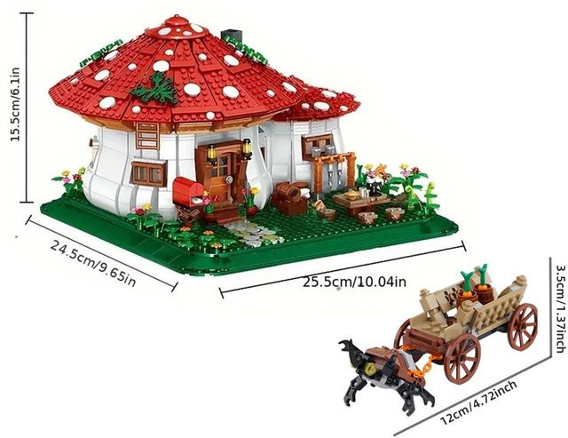 Linyi toy Pilzhaus Märchen Gebäude Blöcke ab 14 Jahren - Bild 1