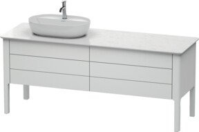Duravit Waschtischunterschrank Luv in Weiß Matt mit 2 Schubladen und 2 Auszügen, Breite: 173,3 cm, Tiefe: 57 cm - Bild 1