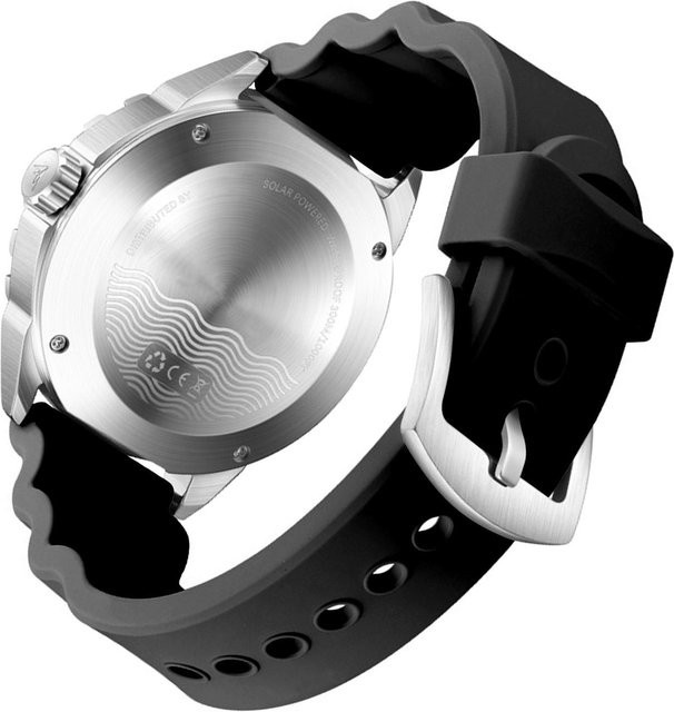 Igeteck Armbanduhr, Solar, Quarz, Silikonarmband, Grau, Unisex - Bild 1