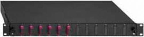 Rutenbeck LWL-Spleißbox 6 Port OM4 6xLC-D in Schwarz, 1 HE - Bild 1