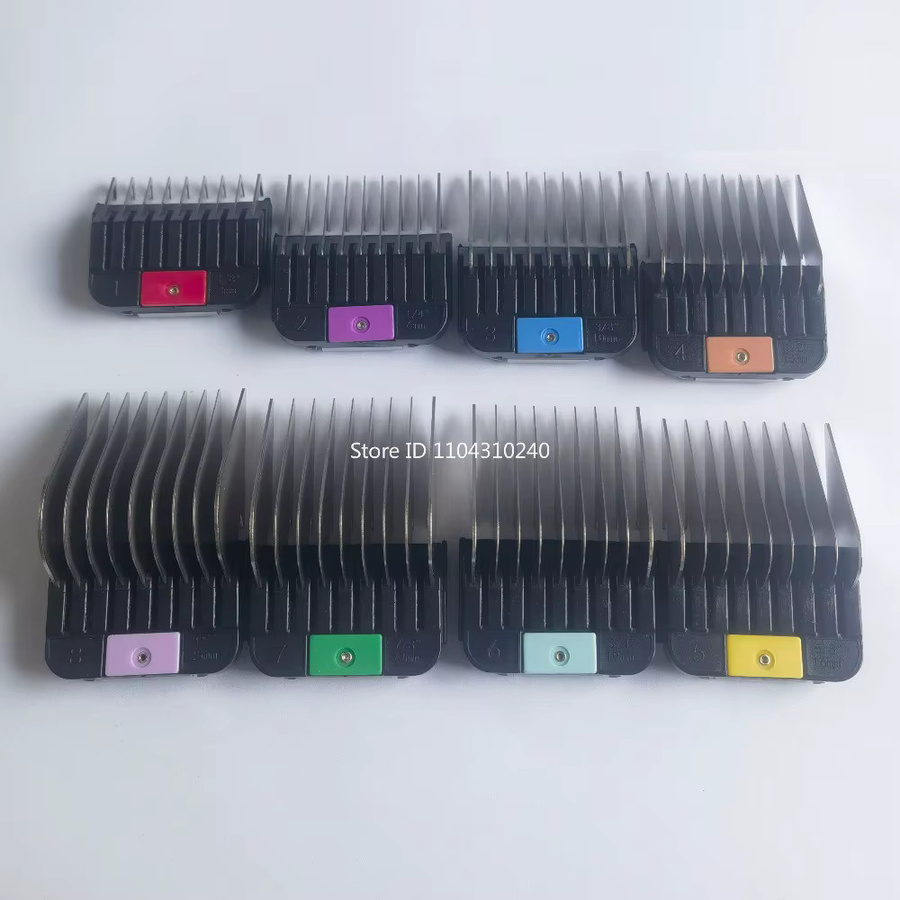 Edieu Universeller Führungskamm aus Edelstahl für Haustierknipser und Haarschneider, Set mit 8 Größen von 3 bis 25 mm, Farbe: Silber - Bild 2