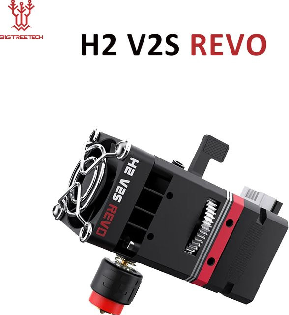Biqu E3D H2 V2S Revo 3D Extruder 24V Dual Gear mit Messingdüse und Heizkern bis max. 300 °C für Ender 3, Bx und Voron V0 3D Drucker - Bild 1