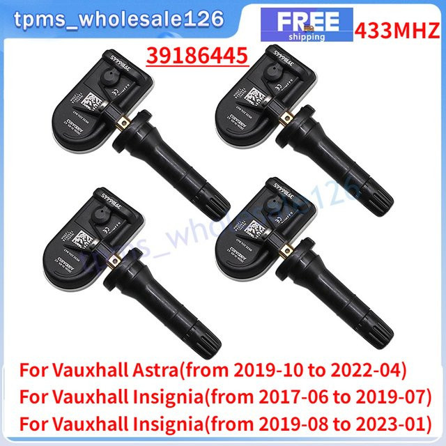 GANGLE TPMS Reifendruckkontrollsystem Sensoren 4er-Set in Schwarz für Vauxhall Astra und Insignia - Bild 1