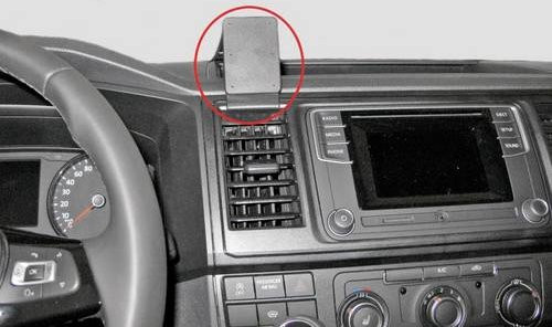 Brodit ProClip Handy-Kfz-Halterung für VW Caravelle/T6 Transporter und Pickup (Bj. 16-20), Dashboard, Schwarz - Bild 1