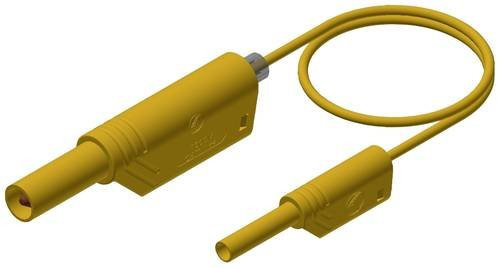 Hirschmann Test & Measurement Sicherheits-Messleitung MAL S WS 2-4 100/1 mit Lamellenstecker 4mm und 2mm, Gelb, Länge: 1,00 m - Bild 1