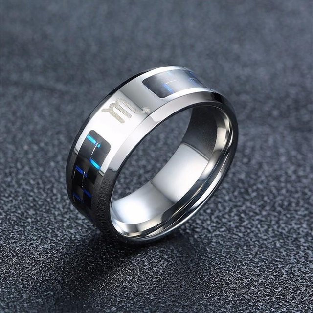 Vnox Ringe, Edelstahl, Silber, Klassisch, Unisex - Bild 1