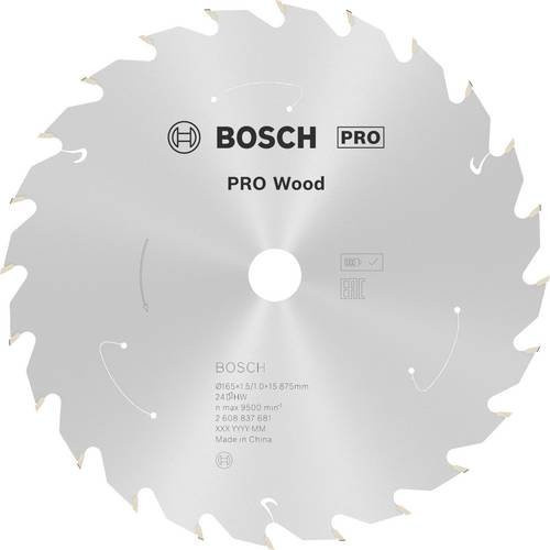 Bosch Hartmetall Kreissägeblatt Standard for Wood für Akkusägen mit 24 Zähnen, Durchmesser: 165 mm, Bohrung: 15,875 mm - Bild 1