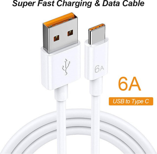 ToriTails USB-C Schnellladekabel in Weiß für Hochgeschwindigkeits-Dateiübertragung und Schnellladung von Smartphones - Bild 1