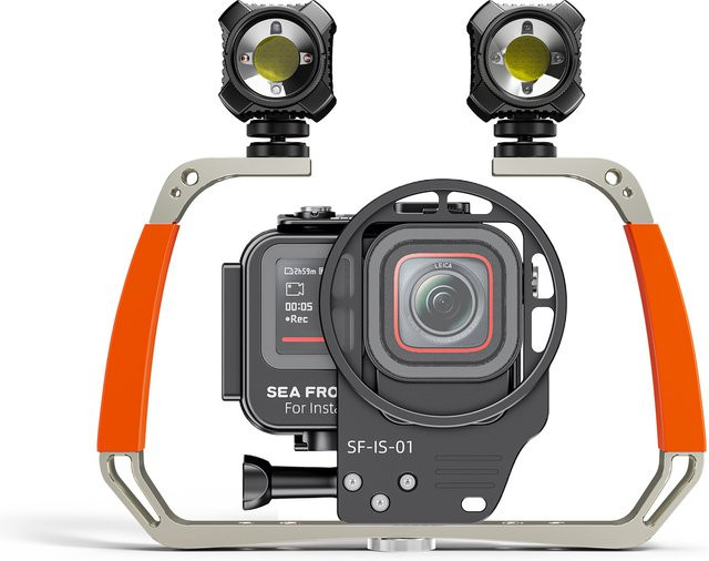 Seafrogs 5-teiliges Action Camera Set in Schwarz mit 60m Gehäuse, 67mm Filterrahmen, Halterung und Tauchlampe für Insta360 Ace Pro 2/1, GoPro 9-13 und DJI Action 3/4/5/6 - Bild 1