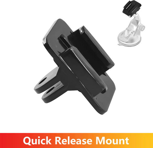 EXSKOF Quick Release Mount Base Adapter Halter in Schwarz für GoPro Hero 13 12 11 10 9 8 7 Insta360 SJCAM AKASO DJI OSMO Action Kamera Zubehör - Bild 1