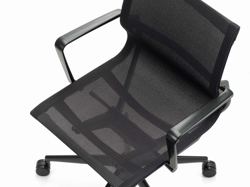 Vitra Physix Bürodrehstuhl mit Fünfstern Untergestell in Schwarz aus High-Tech-Textil - Bild 2