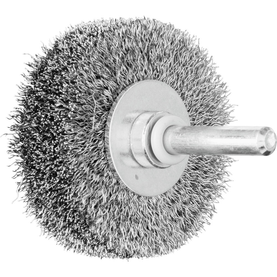 PFERD TOOLS POS Rundbürste ungezopft RBU in Silber, Durchmesser: 50 mm, Breite: 15 mm, Schaft-Durchmesser: 6 mm, Stahl-Draht-Durchmesser: 0,20 mm - Bild 1