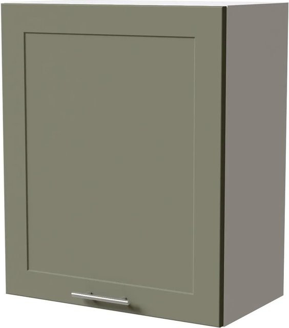 Feldmann-Wohnen Hängeschrank Oslo W2/60 Küchenschrank in Weiß und Reed Green Matt mit Soft-Close-Türen, B/T/H: 60 x 32,5 x 72 cm - Bild 1