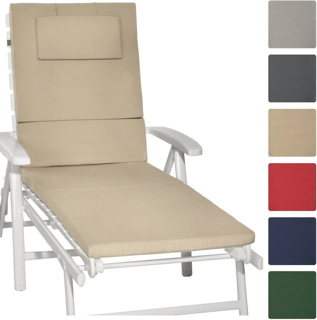 Beautissu Loft RL Rollliegenauflage in Beige mit abnehmbarem Bezug, B/T/H: 200 x 60 x 5 cm - Bild 1