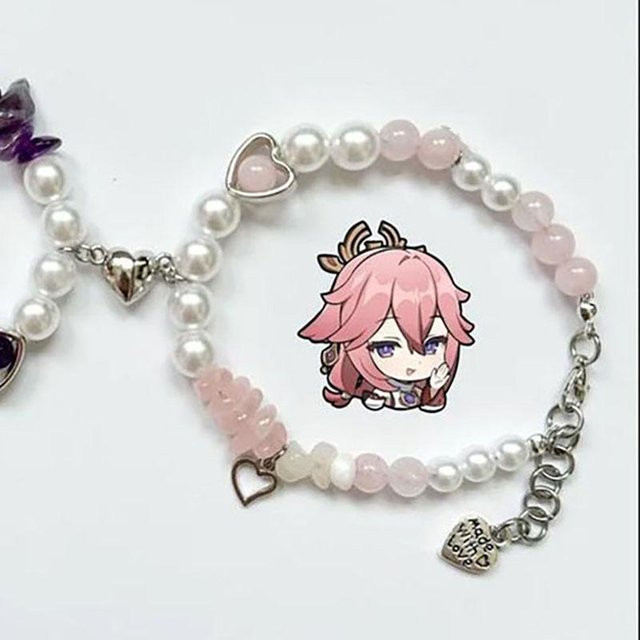 Armband Metall, Weiß, Perle, Unisex - Bild 1