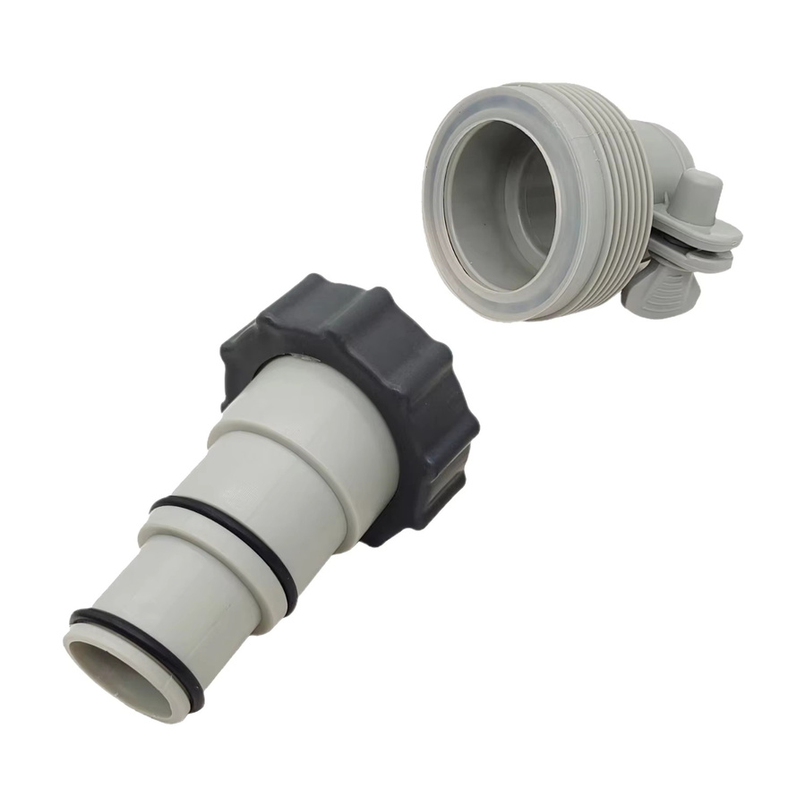 Pool-Schlauchadapter 1,25 bis 1,5 Zoll in Weiß für Pool-Pumpen und Meerwassersysteme mit Kolbenventilkragen - Bild 3