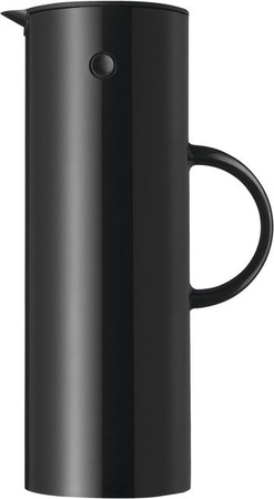Stelton EM77 Isolierkanne aus Edelstahl in Schwarz mit 1 Liter Fassungsvermögen