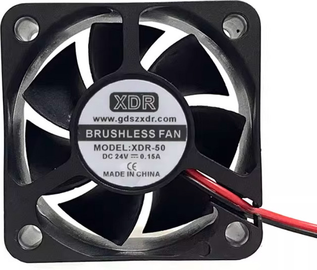 Emacro XDR-50 DC 24 V 0,15 A 2-Draht-Server-Lüfter, Schwarz, B/T/H: 50 x 50 x 20 mm - Bild 1