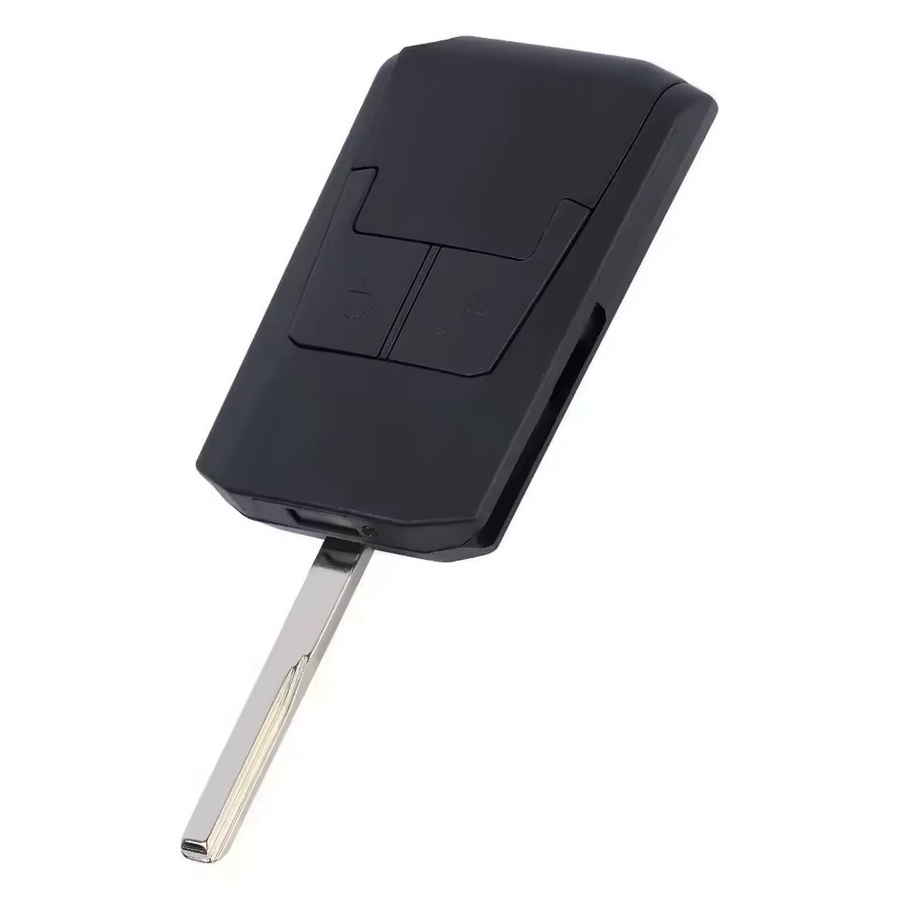 YIQIXIN 2-Tasten-Flip-Fernbedienung für Mercedes Benz Actros Antos Truck Ignition MP4 2011–2019, ungeschnittene HU64-Klinge, Schwarz - Bild 3