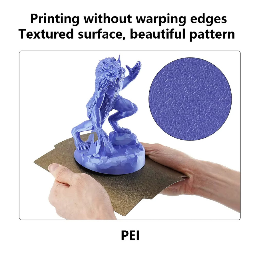 Creality Texturierte PEI Federstahl Bauplatte für Ender 3 V3 KE, K1, K1C, K1 Max und Ender 3 V3 SE/S1 Pro, B/T: 235 x 235 mm und 310 x 315 mm - Bild 2
