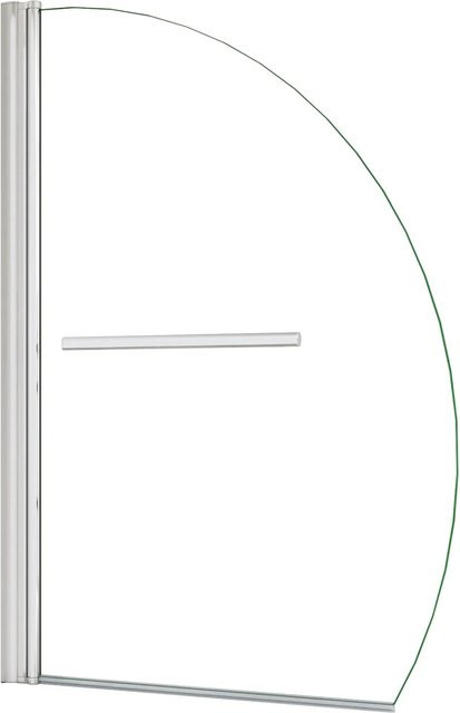 AICA Badewannenaufsatz D-Form aus Nano Glas mit Rahmenlos-Design, Farbe: Transparent, B/H: 100 x 150 cm, Glasstärke: 8 mm - Bild 1